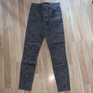 J Brand | Lillie High Rise Snake Skin Button Fly Size 27